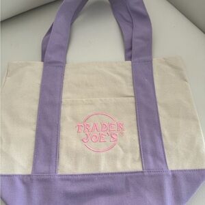 Purple and Cream Tote Bag